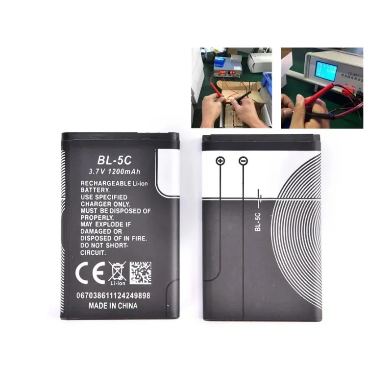 Аккумулятор BL-5C емкостью 1200 мАч, зарядка для Nokia BL-5C 3,7 В 3,8 Втч, аккумулятор для телефона, сменный аккумулятор для телефона, динамика, радио (art.: 3920ce904b3b4) - 3920ce904b3b4