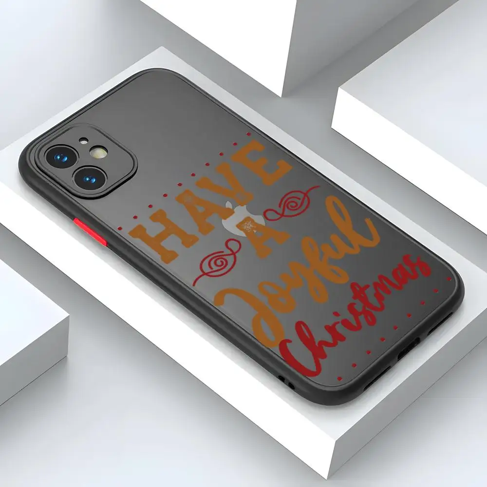 Фото Новогодний рождественский тренерский чехол для телефона для IPhone 15, 16, 14, 12, 13, 11 Pro XR XS Max Mini X 7 8 Plus, матовый чехол №5
