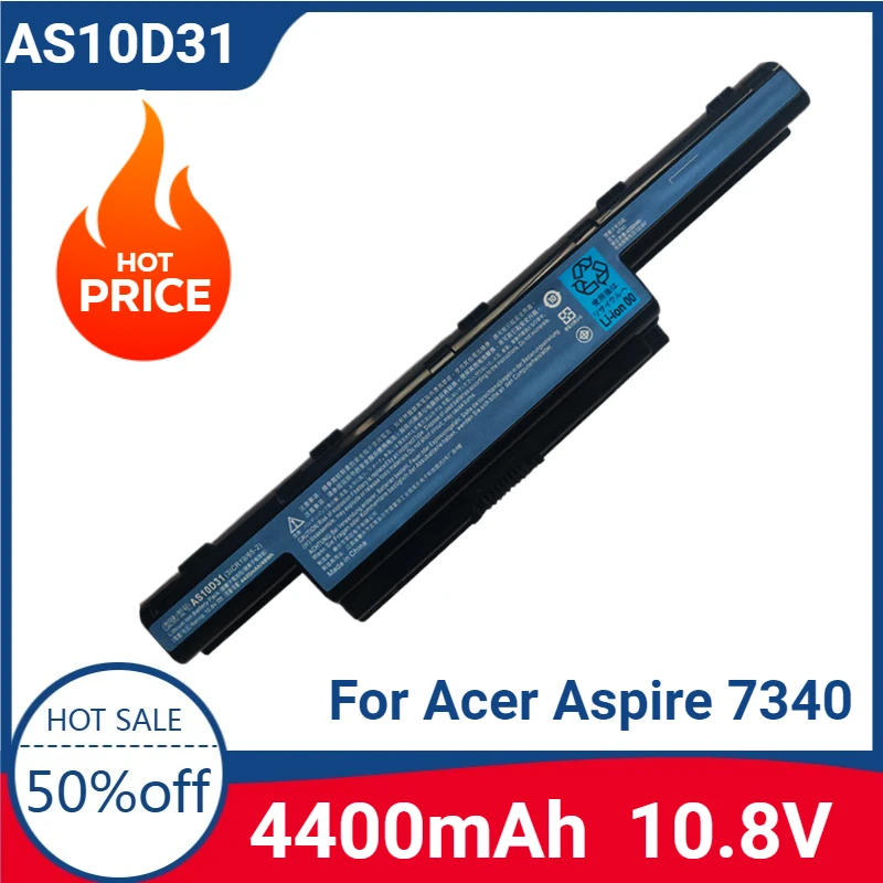 Новый высококачественный аккумулятор для ноутбука AS10D31 для Acer Aspire 7340 7740 7551 7741 7560 7750 5740 5744 6495 TravelMate 8573 8572