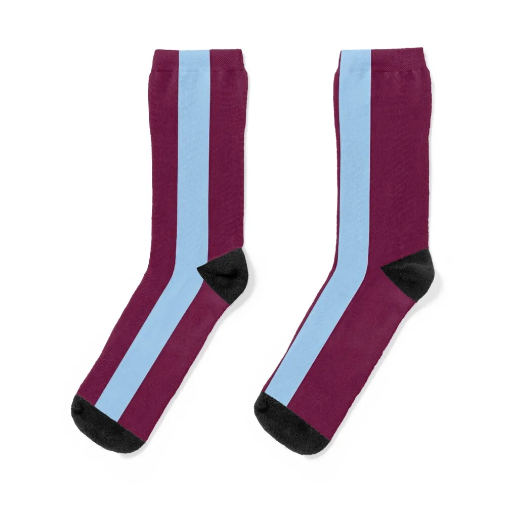 Aston Villa Retro 2000, бордовые и синие домашние полосатые носки, обувь, лоты женских носков, мужские