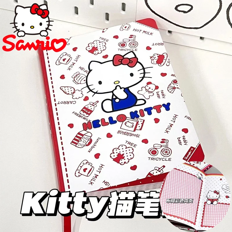 A5 Sanrio, Hello Kitty блокнот для студентов с милыми напечатанными страницами, дневник, альбом для набросков для девочек, подарки для женщин
