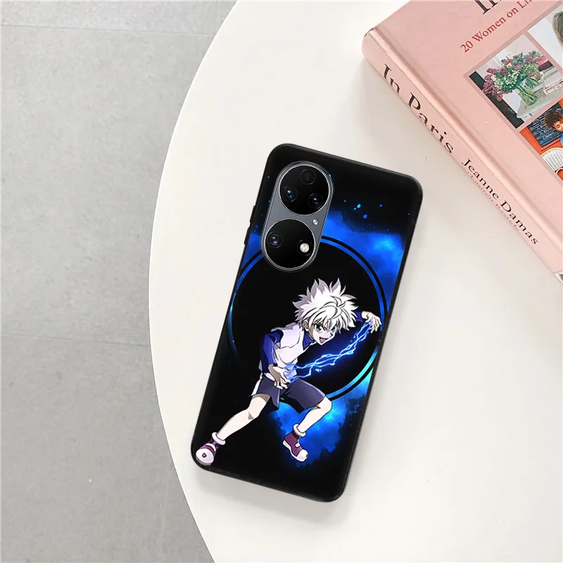 Фото Силиконовые черные чехлы для телефонов Huawei P Smart Z P60 P30 P40 P50 Pro P20 Lite Pixel 7 6 5 4 7a 6a Hunter X Hunter Kurapika, чехол №3