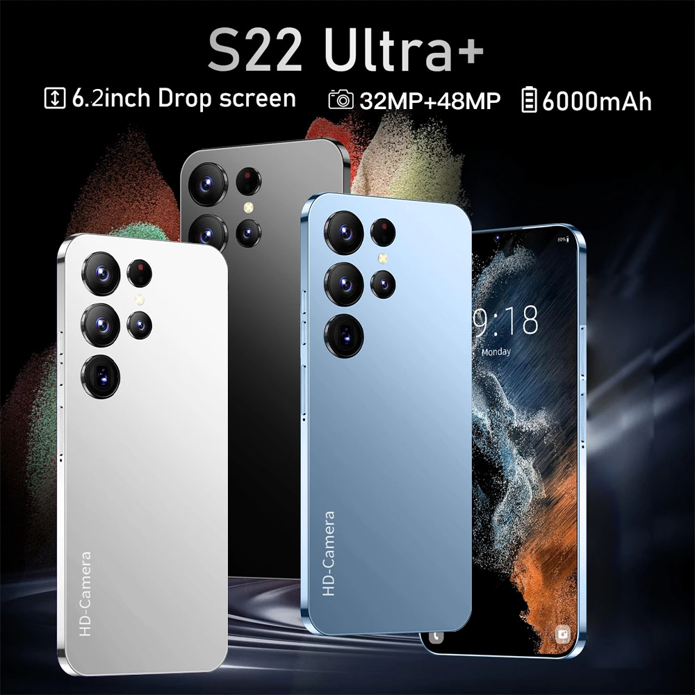 Смартфон глобальная версия S22 Ultra, 16 ГБ + ТБ, Snapdragon 8 Gen1, разблокированный мобильный телефон, мобильные телефоны