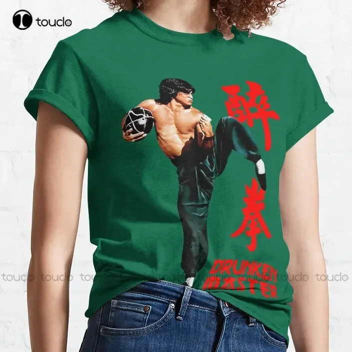 Фото Drunken Master Jackie Chan Design Трендовая футболка на заказ для взрослых и подростков унисекс футболки с цифровой печатью Рождественский подарок Xs-5Xl №2
