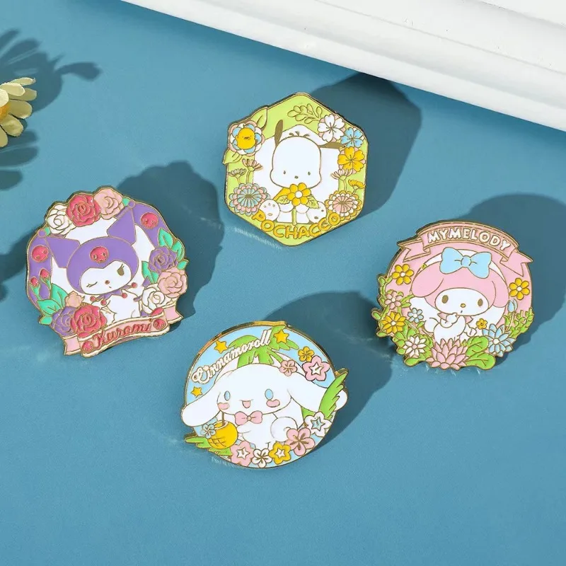 Женская Брошь, аниме экшн-фигурки Kuromi Cinnamoroll, My Melody, одежда, рюкзак, декоративные модели, детские подарки