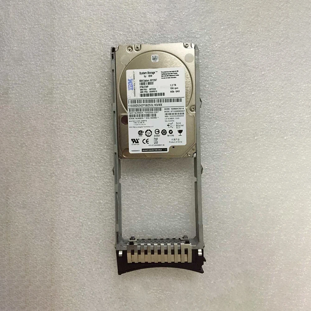 Для жесткого диска IBM 00Y2507 00Y2432 V3500 V3700 1,2 TB 10K SAS 2,5