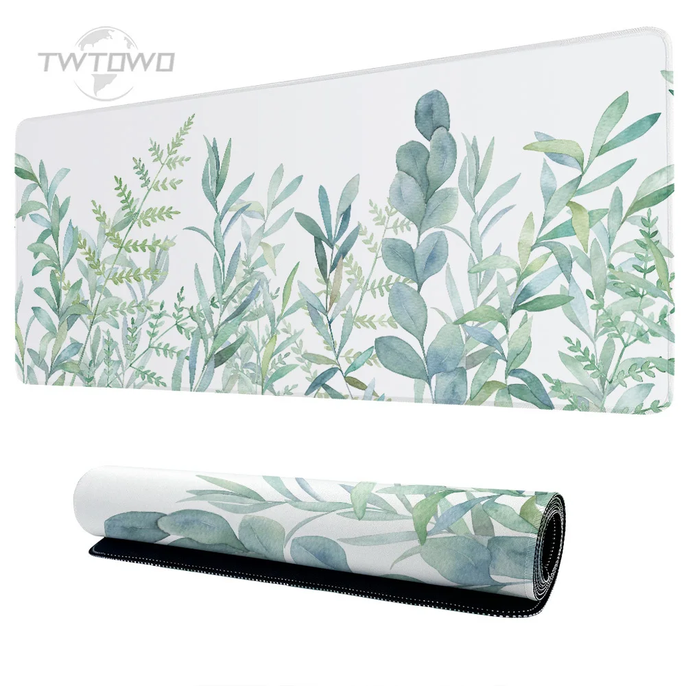 wa podkładka pod mysz Green Leaf Plant Gamer XL Home HD Mousepad XXL Dywan Naturalna guma Miękka biurowa podkładka pod mysz do laptopa do gier