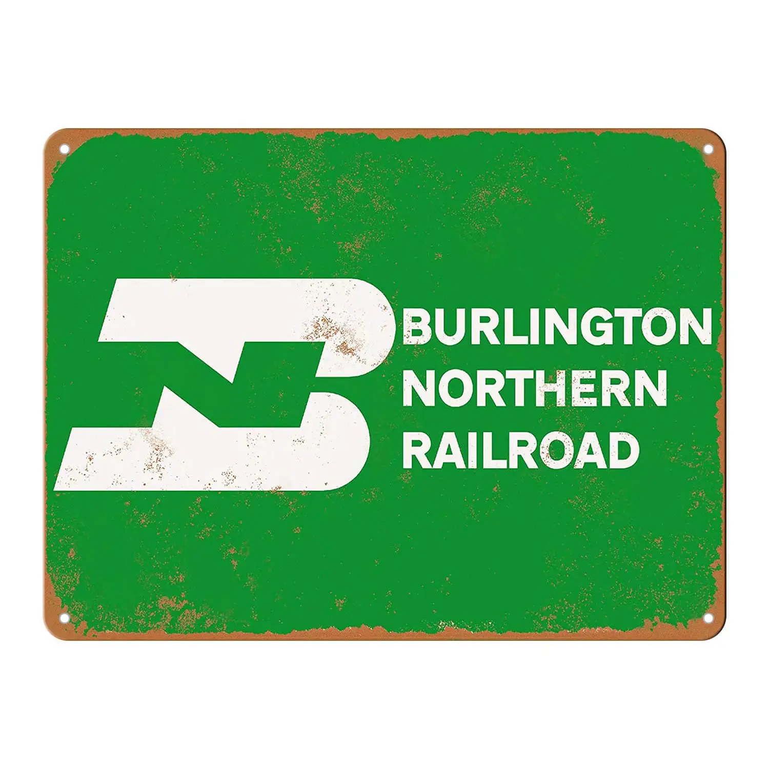 Оловянная вывеска Agedsign Burlington Northern Railroad, винтажная декоративная домашняя настенная металлическая вывеска 12x16 дюймов, декоративная вывеска для бара и клуба