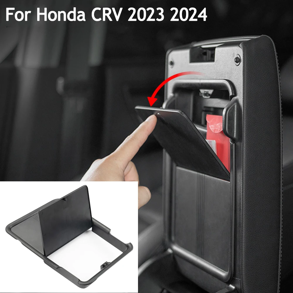 Для Honda CRV CR-V 2023 2024, автомобильный подлокотник, скрытый ящик для хранения, органайзер на одно касание, центральная консоль, лоток, аксессуары для салона автомобиля Аксессуары для салона