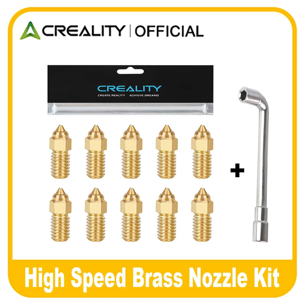 Официальный комплект латунных сопел Creality Ender 3 V3 SE, высокоскоростные латунные сопла, детали 3D-принтера для Ender 3 V3 SE/Ender 5 S1/Ender 7