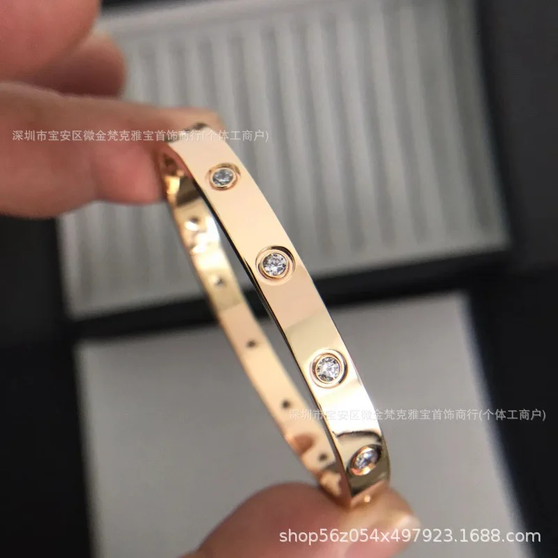Браслет VGold с широкими десятью бриллиантамиCNCSeiko, отвертка, высокая версия, пряжка, звездный браслет, серия браслетов для ногтей (art.: 3920cb41177e2) - 3920cb41177e2