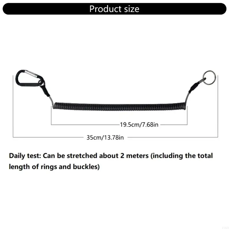 3pcs Spring Fishing Lanyard Coiled Tether для плоскогубцев на лодках рыбалка на лод (art.: 3920ccd28134b) - 3920ccd28134b