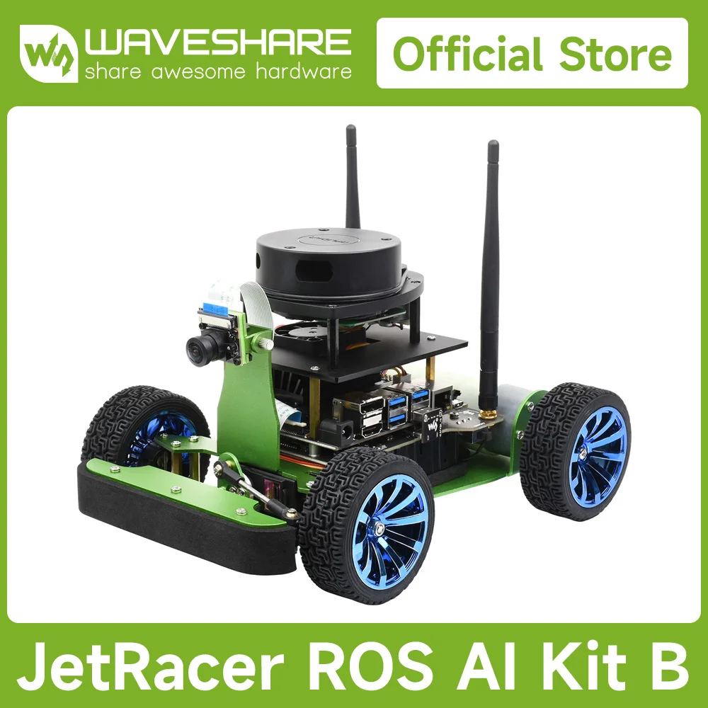 Waveshare JetRacer Professional JetRacer ROS AI Kit B, робот с двумя контроллерами AI, лидарное картографирование, обработка зрения