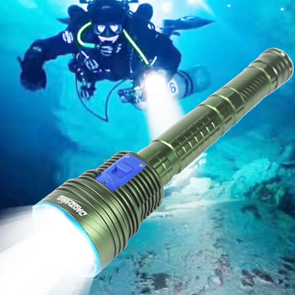 Мощный светодиодный фонарик для дайвинга 9000LM, подводный водонепроницаемый охотничий фонарь, фонарь для дайвинга, 3 режима, уличный 26650, тактический фонарь для дайвинга