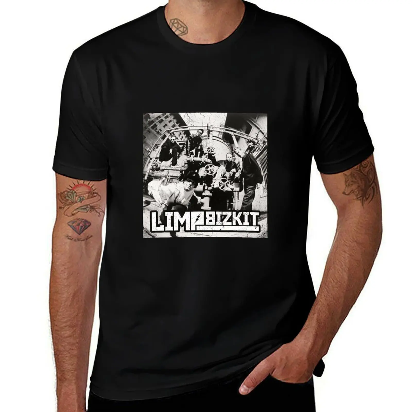 Футболка Limp Bizkit, мужские футболки с рисунком, мужские футболки, хлопковая футболка