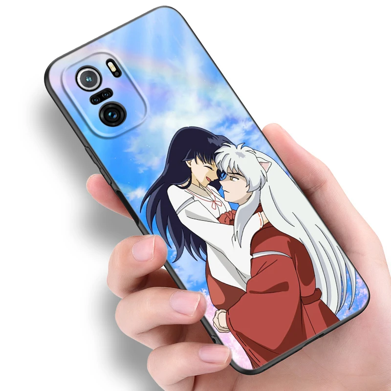 Фото Черный чехол для телефона Love Anime Inuyasha для Xiaomi POCO X3 NFC X4 GT F5 F6 F7 Ultra M3 M4 M6 M7 X5 X7 Pro C40 C65 F4 M5 5G Cover №3