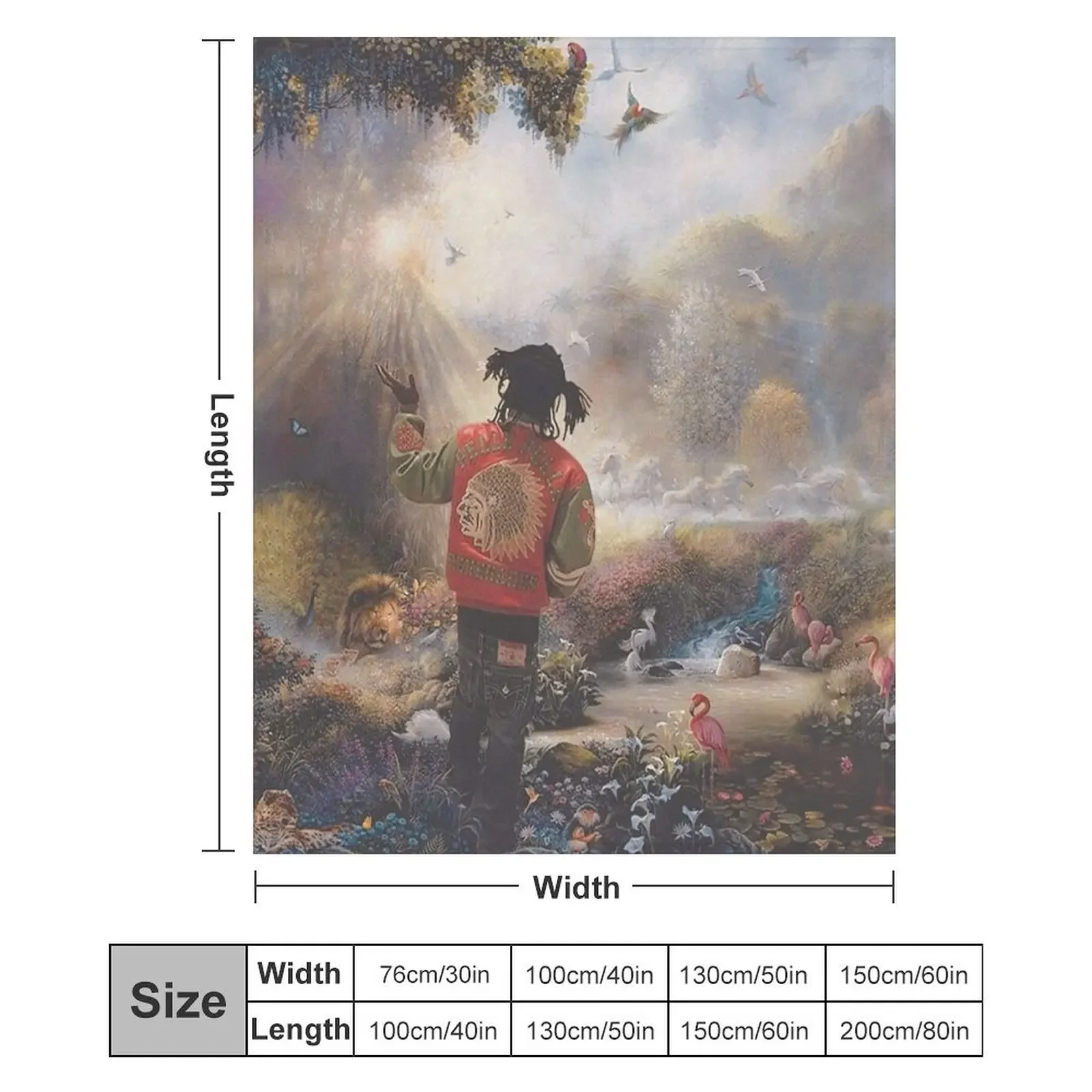 Одеяла Chief Keef Garden of Eden, одеяла и плед для волос, одеяла на заказ (art.: 3920d1ea8c757) - 3920d1ea8c757