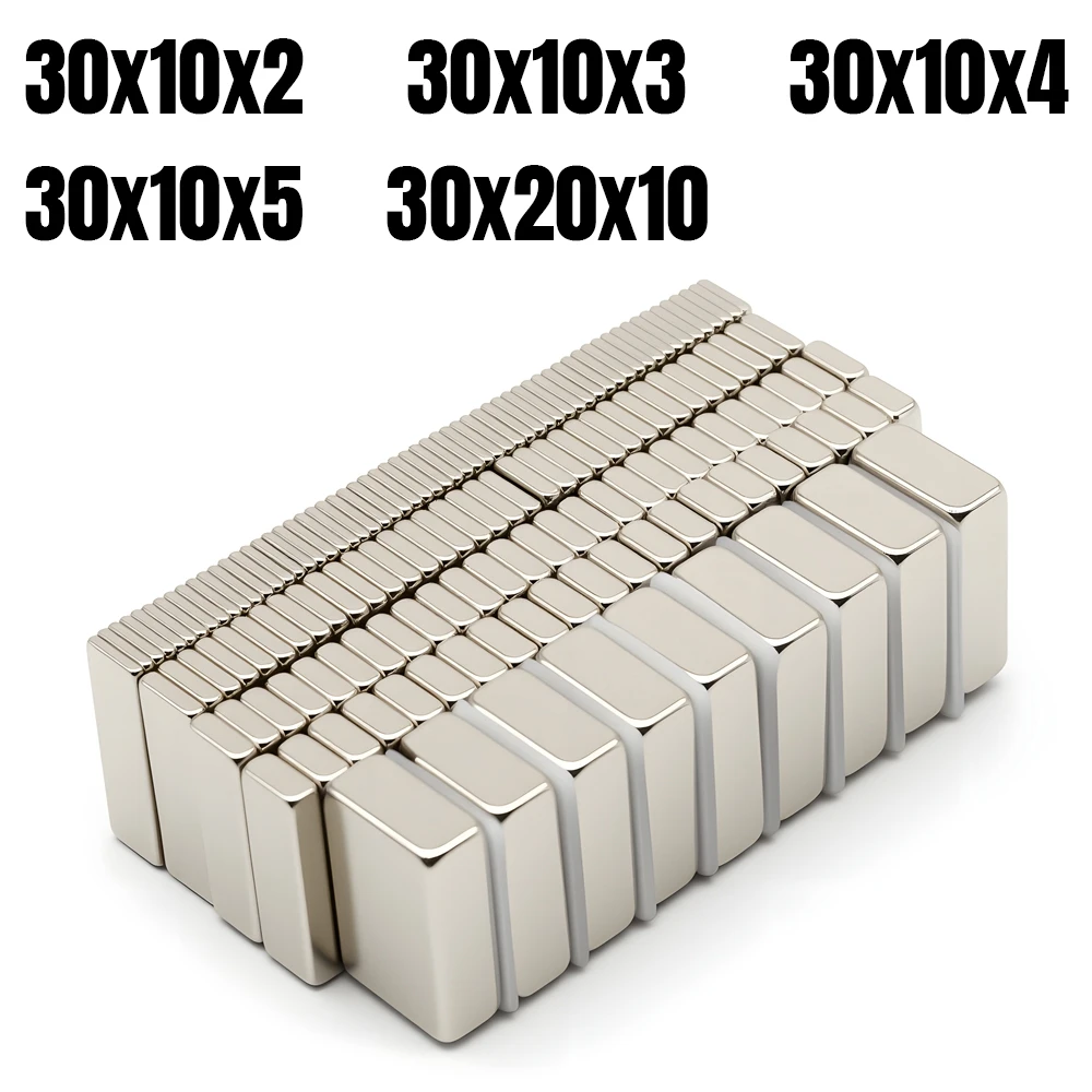 30x10x3 30x20x10 мм Блок Сверхсильный неодимовый магнит Мощные магниты N35 маленький постоянный магнитный NdfeB Холодильник DIY