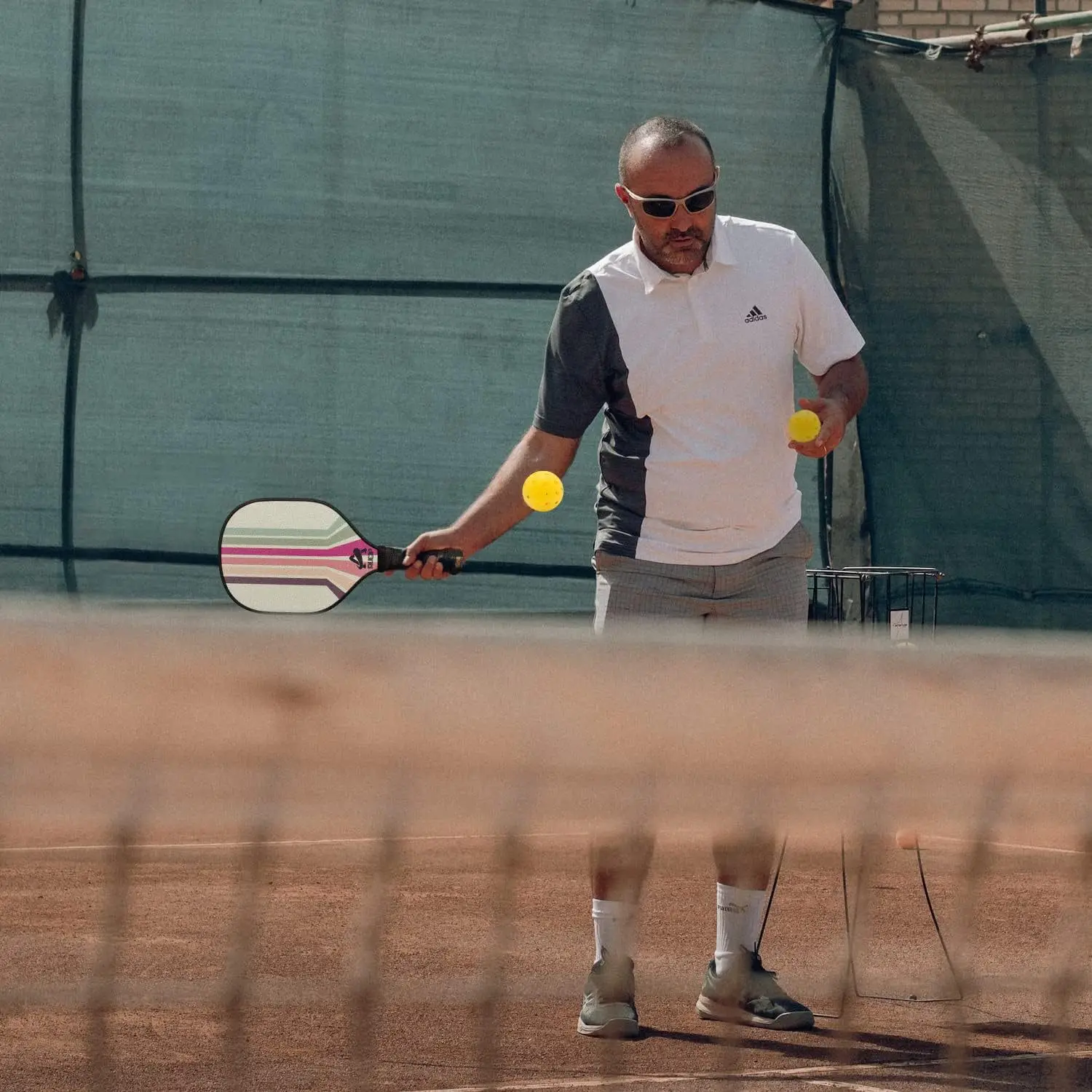 Набор весла Pickleball, 9-слойный тополя для соревнований на открытом воздухе, прочный, прямой завод