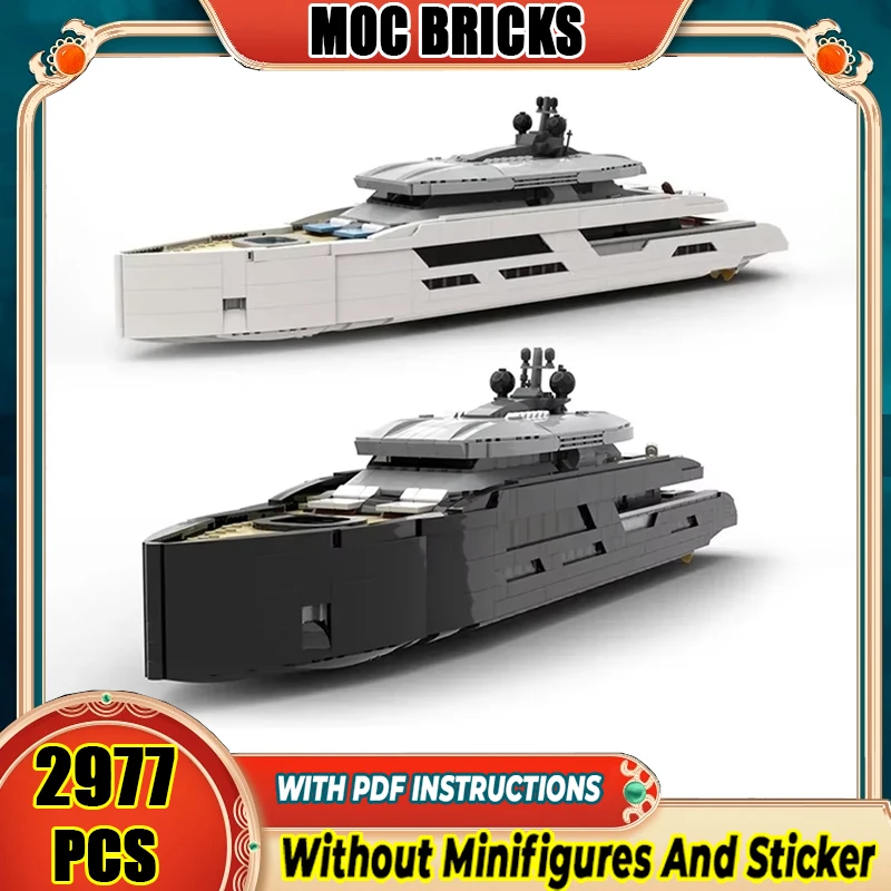 Moc строительные кирпичи мини белый черный модель яхты технология модульная известная модель корабля блоки Construstion DIY сборка игрушки подарки