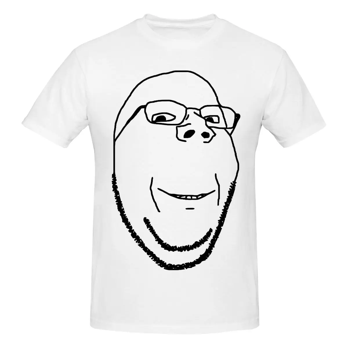 Мужская футболка Funny Smiling Wholesome Wojak Soyjak, топы с принтом свободного и облегающего кроя, женские футболки