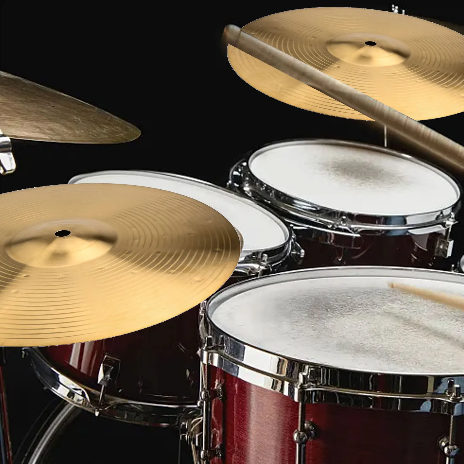 Фото Crash Cymbals Латунные тарелки Музыкальные программы Мелодийный Jingle Звук Тщательно выполненный блестящий блеск Яркий тон №4