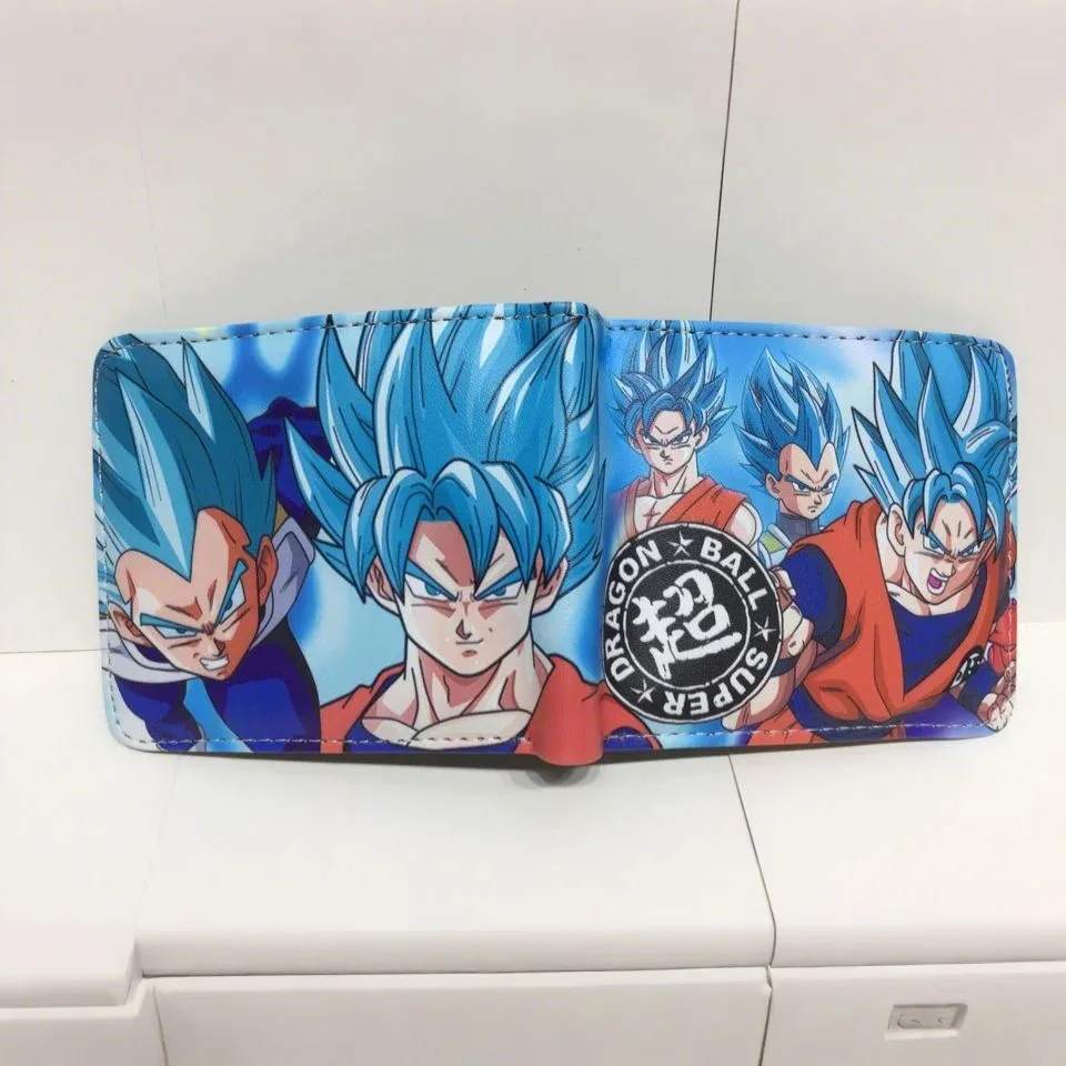 Фото Кошелек из искусственной кожи с рисунком аниме Dragon Ball Son Goku, водонепроницаемый кошелек для монет, портативный складной, крутой, многофункциональный, держатель для карт №2