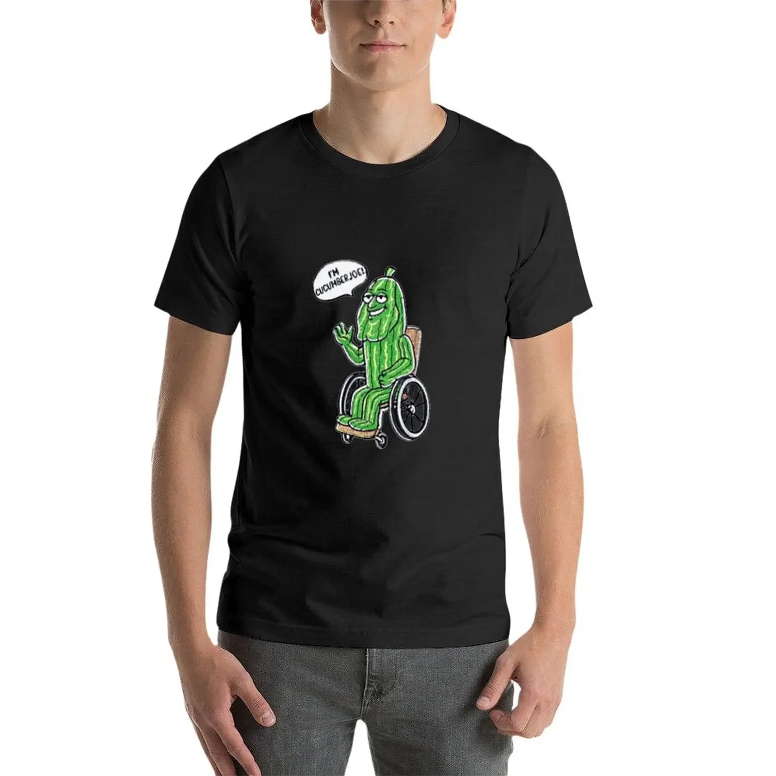 Фото Я огурец Джо! Coolshirtzcold (репродукция) Футболка аниме вещи мужская одежда быстросохнущие Мужские Винтажные футболки №4