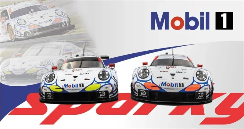 Tiny x Sparkly 1:64 911 RSR GT Team # 911 & # 912 2-автомобильный набор — литая под давлением модель автомобиля PETIT LE Mans 2018,