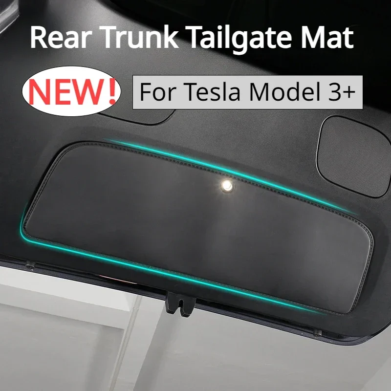Защитный коврик для задней двери Tesla Model 3 +, модель Y, задний багажник, кожаный замшевый чехол против грязи, новая модель 3, аксессуары Highland 2024