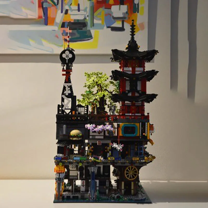 Строительные блоки Moc, город, ретро, фэнтезийная модель архитектуры, ниндзя, башня, технологический модуль, строительные блоки, игрушка, набор «сделай сам», сборка (art.: 3920cd3c30287) - 3920cd3c30287