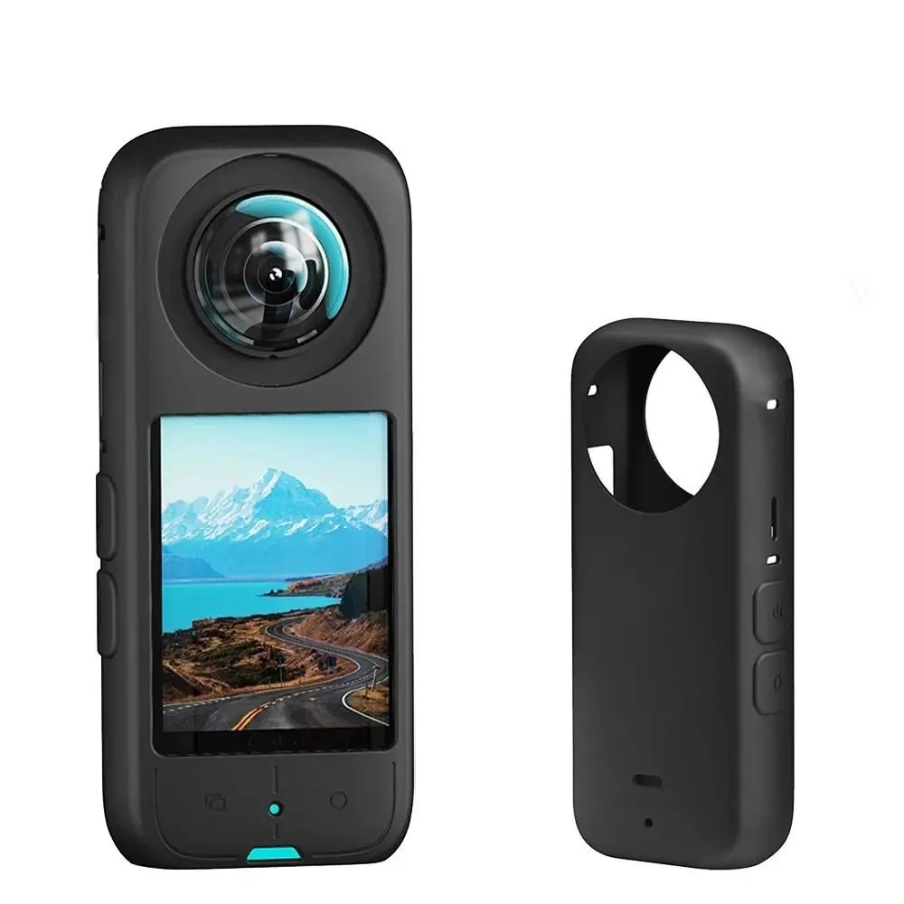 Фото Чехол для Insta360 X3, силиконовый чехол для Insta360, крышка объектива Insta360, крышка корпуса Insta360, защита объектива Insta360 №4