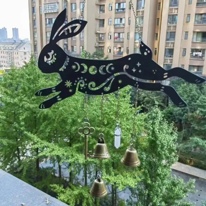 Пасхальный кролик ветряные колокольчики украшение Милая лиса кролик ветряные колокольчики для улицы двор сад ветряные шпиннеры для украшения дома