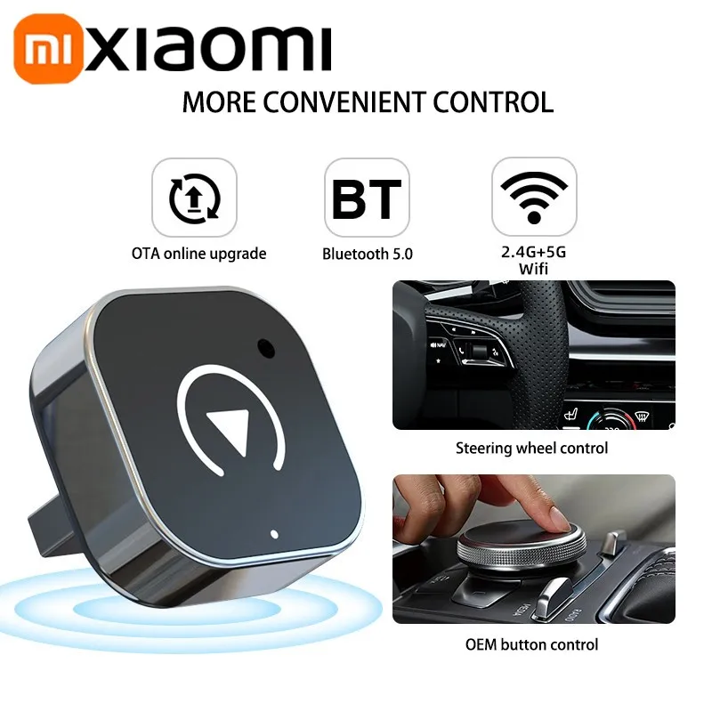 Фото Беспроводной адаптер Xiaomi CarPlay Android Auto USB Dongle Smart Mini Box Plug And Play Универсальный для VW Toyota Nissan Honda Ford №3