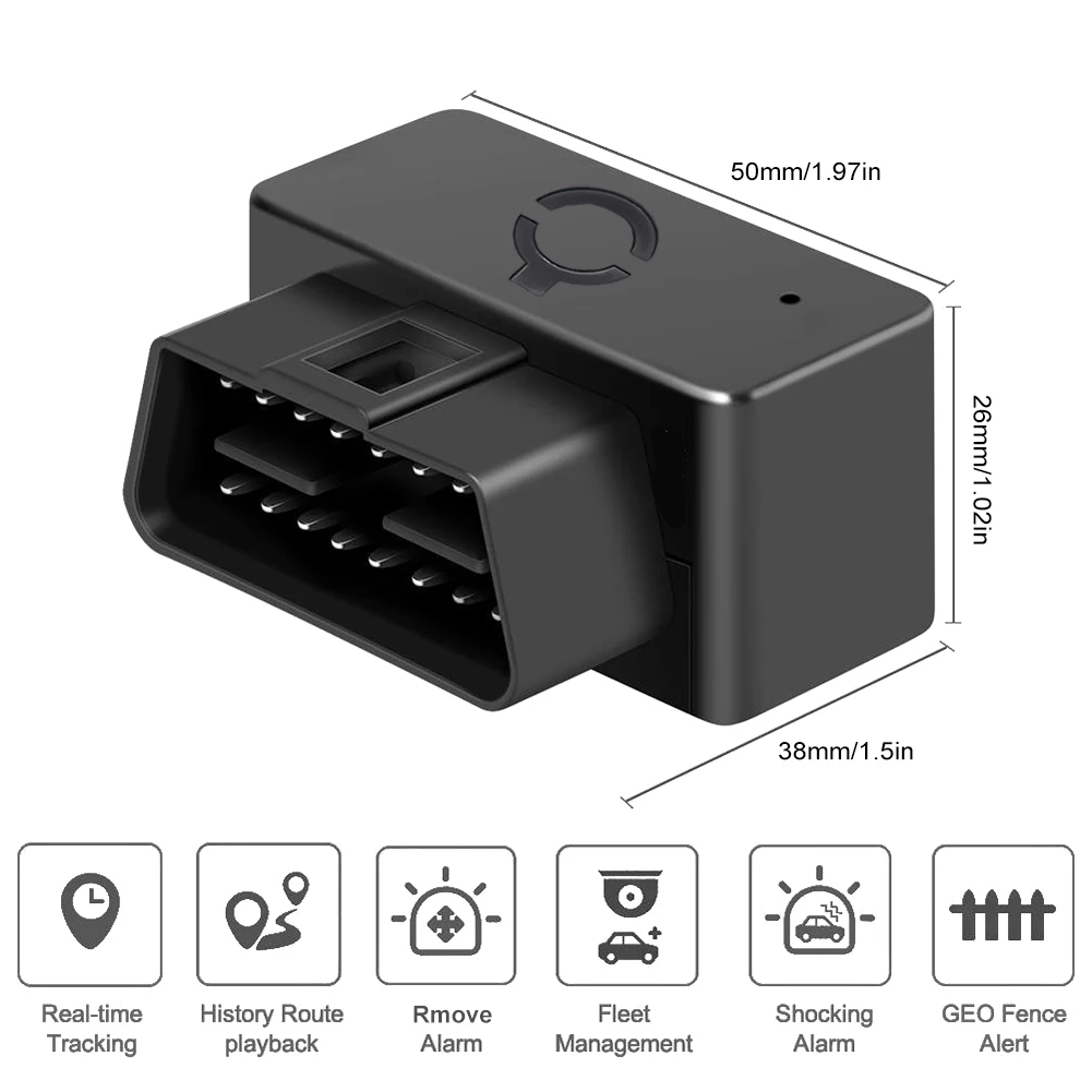 GPS-Трекер OBD 2G для автомобиля, GPS-локатор для определения местоположения автомобиля, маршрута, истории превышения скорости, с защитой от потери, бесплатное веб-приложение (art.: 3920c51f7d94f) - 3920c51f7d94f
