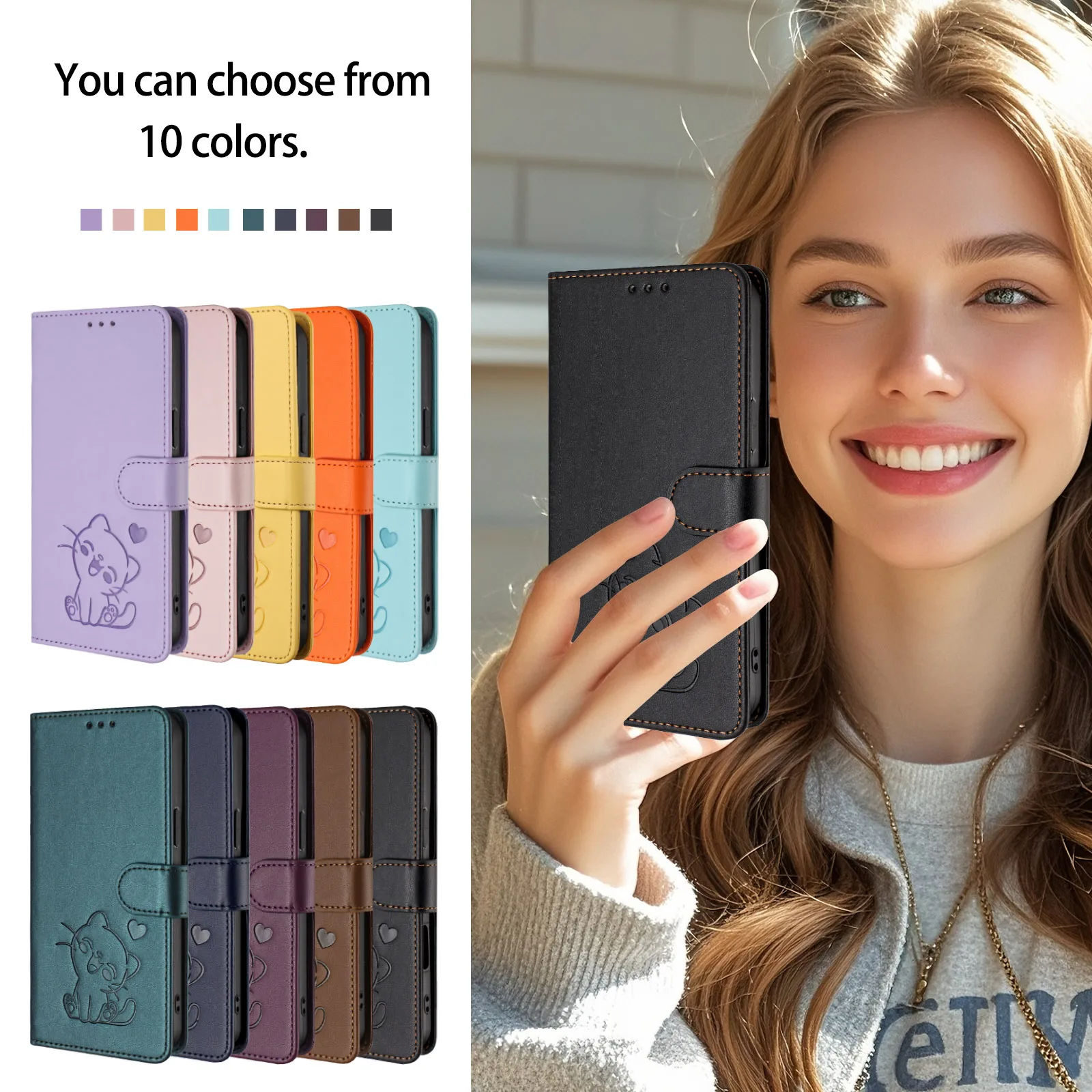Для itel S25 Ultra S24 S23 Plus S18 A90 A50C A80 4G A50 A48 A70 A05S A60 A60S A23Pro Чехол-бумажник с откидной крышкой для телефона Кожаная карта (art.: 3920d13f028fc) - 3920d13f028fc