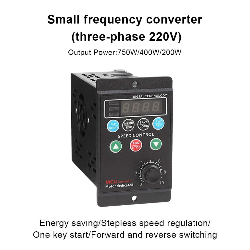 Фото Преобразователь электродвигателя 1-в-1 цифровой 3-фазный выход 50 Гц AC220V преобразователь частоты драйвера Профессиональный Регулируемый 200 Вт №4