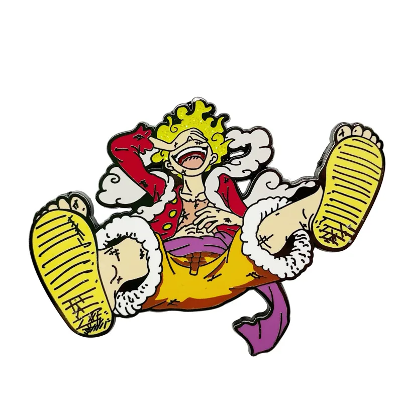 Фото Аниме ONE PIECE nikou Monkey D. Металлический значок-булавка Luffy для косплея аксессуары из сплава №3