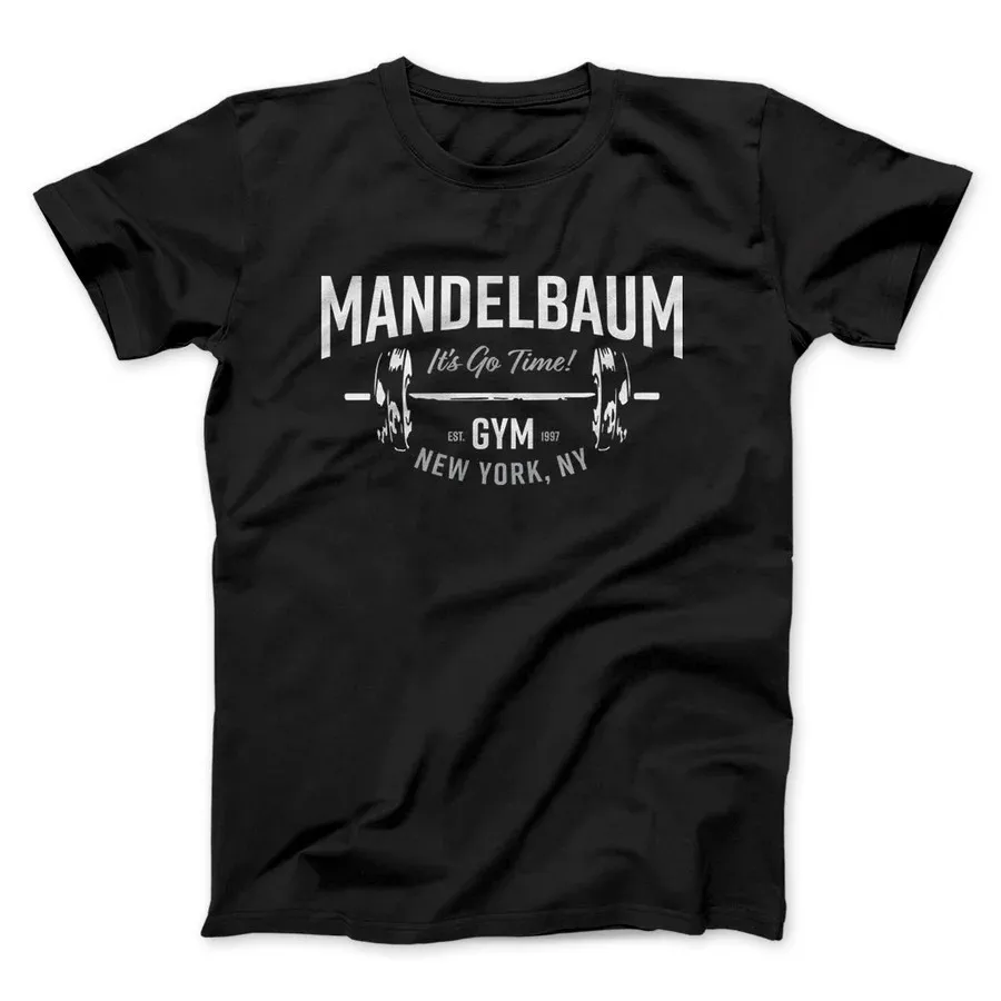 МУЖСКАЯ/УНИСЕКСНАЯ ФУТБОЛКА MANDELBAUM GYM, забавные футболки с круглым вырезом и текстом, дизайн, футболки с нормальным графическим принтом
