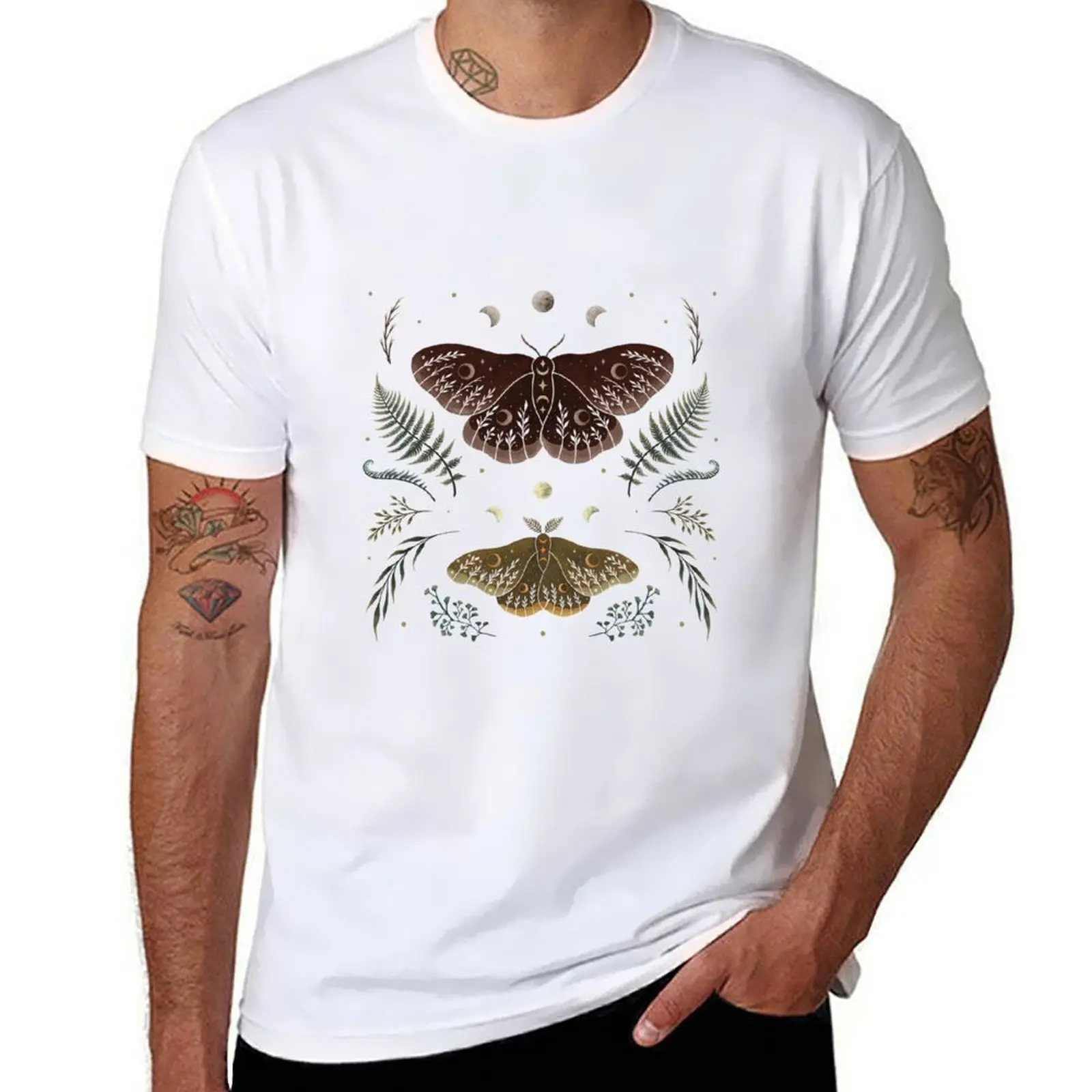 Футболка Saturnia Pavonia, мужские хлопковые забавные мужские футболки, футболка из 100% хлопка