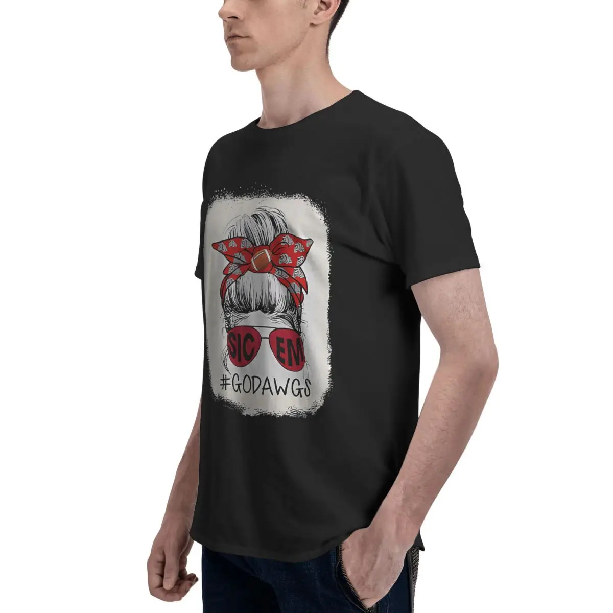 Фото Go Dawgs SIC-EM 1, повседневная дышащая удобная мужская одежда из 100% хлопка, брендовая мужская футболка №5