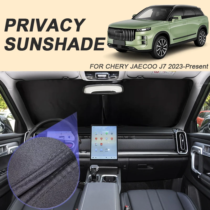 Автомобильный солнцезащитный козырек на черное окно для CHERY JAECOO J7 2023-настоящее время, автоматическая защита от УФ-излучения, теплоизоляция, защитная крышка, аксессуар для интерьера