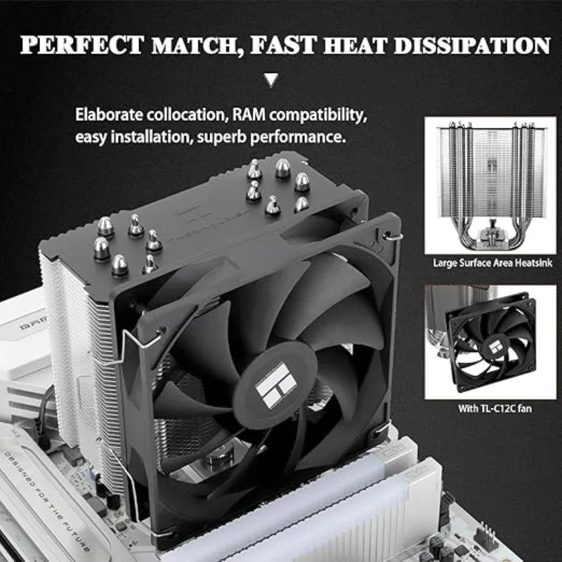 Фото Thermalright Burst Assassin 120 SE Вентилятор для процессора Кулер 6 тепловых трубок Радиатор Кулер для AM4 AM5 Intel LGA 1851/1700/115X/1200 №4