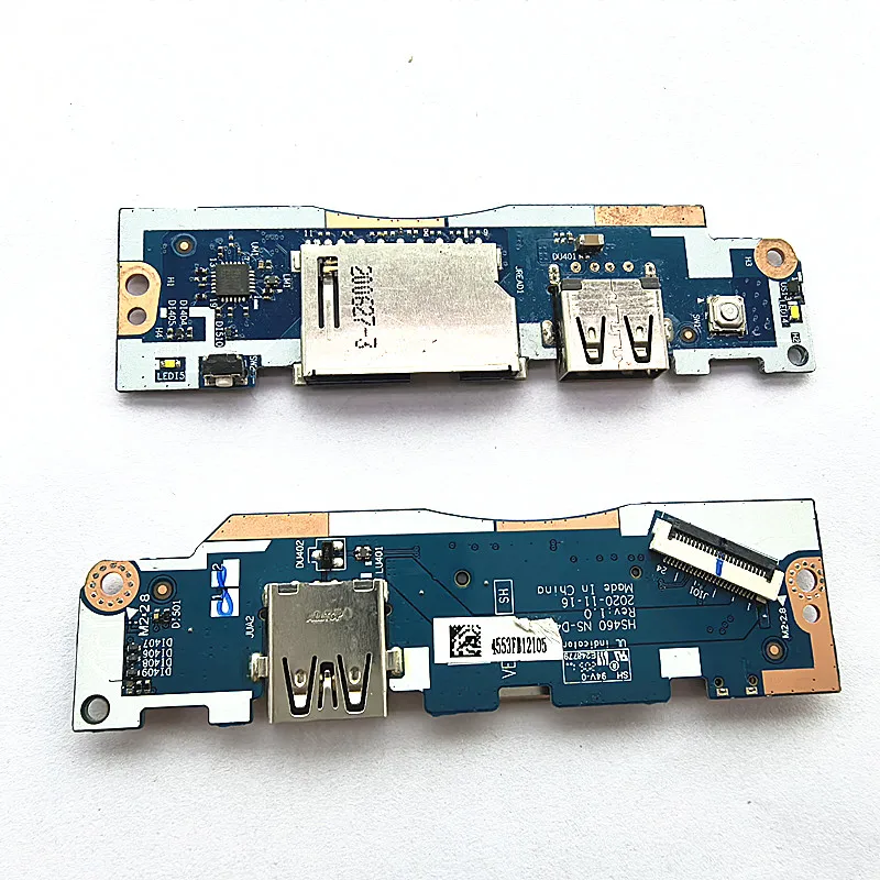 Новый оригинальный для Lenovo Ideapad 3-14ITL6 3-15ITL6 USB SD Card Reader, кнопка переключения, плата ввода-вывода HS460 NS-D471, протестировано, WELL