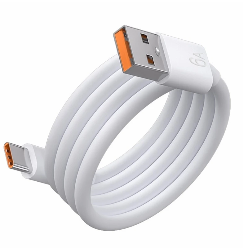 Фото Удобный кабель USB C, длинный кабель типа C к USB A, кабель для передачи данных, 6,0 А, быстрая зарядка №3