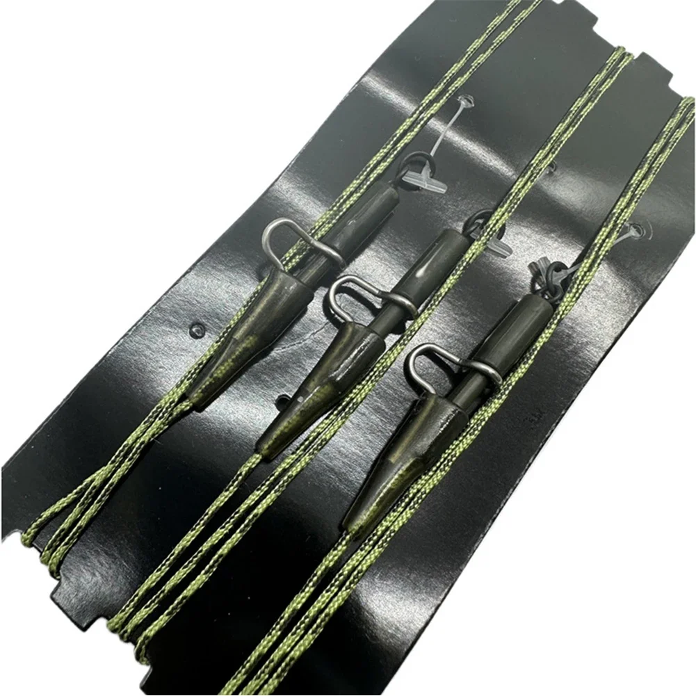 Фото Рыболовная леска для карпа, готовая привязанная леска 3 X Heli Kable QC Вертлюги, защитные зажимы, готовые привязанные рыболовные снасти, аксессуары №2