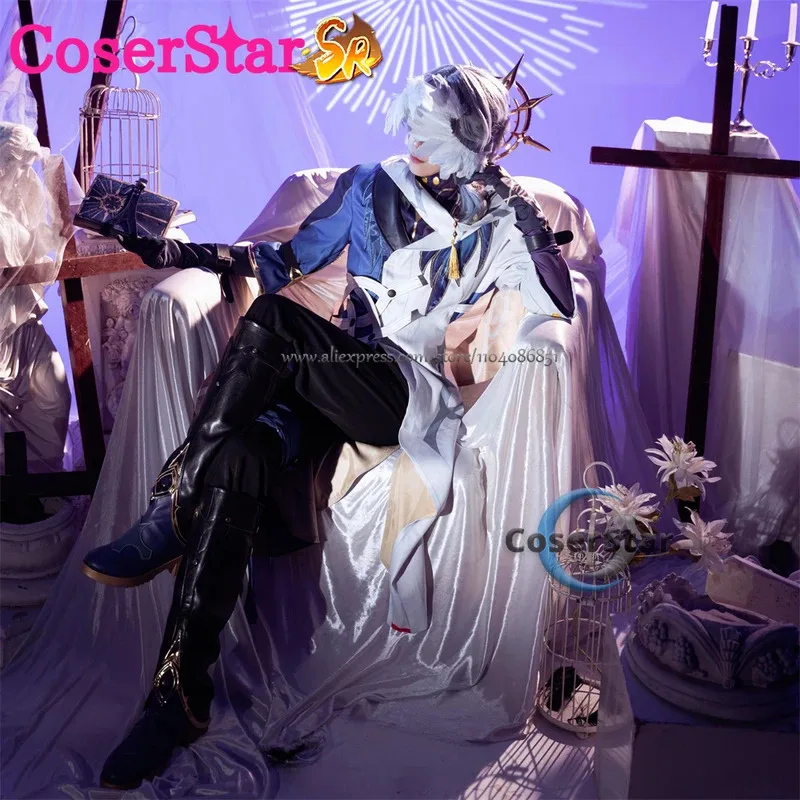 asdh8@CoserStar-SR игра Honkai Star Rail 3D Sunday Косплей Костюм Экипировка 3D Sunday Косплей Платье Хэллоуин Парик Туфли Костюм