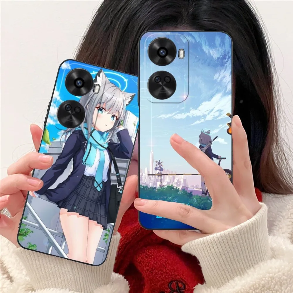 Чехол для мобильного телефона Blue Archive Shiroko для Huawei Nova 12, 11, 10, 9, 8, 7 Pro SE 5G, черный мягкий чехол для телефона Funda