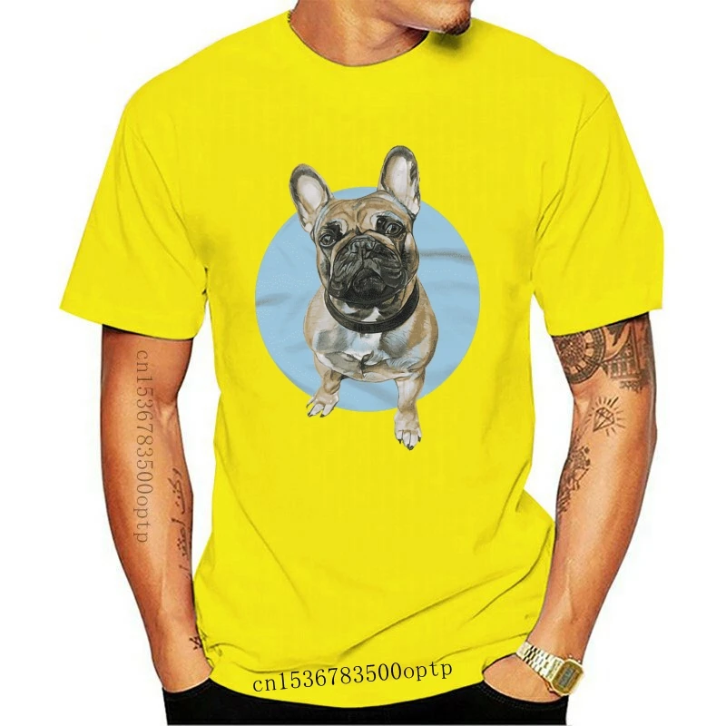 Дисплей с рисунком Kaus Bulldog Prancis Gila Kaus Pria Hitam Pendek Hitam (1)