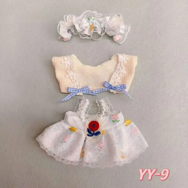 Фото 20 см хлопковая кукла для Nommi V1/V3, виниловая кукольная одежда, милая юбка принцессы, костюм в студенческом стиле, замена милой детской одежды, аксессуары №3